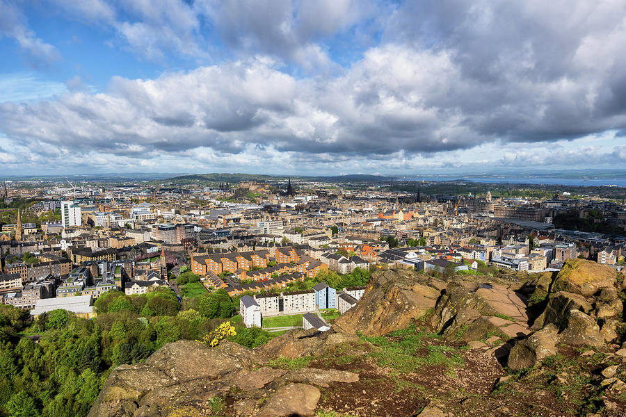 City Of Edinburgh From Above Photograph by Artur Bogacki