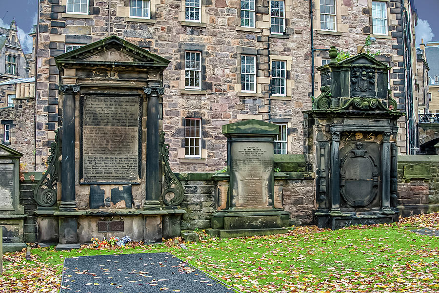 City of Edinburgh Scotland - ancient cemetary Digital Art by SnapHappy Photos