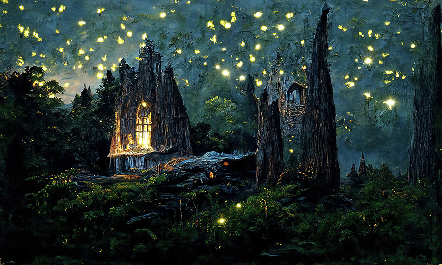 City of Elves, 02 Painting by AM FineArtPrints