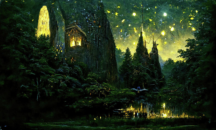 City of Elves, 03 Painting by AM FineArtPrints