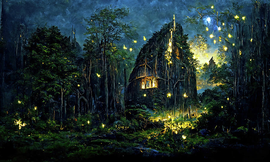 City of Elves, 04 Painting by AM FineArtPrints