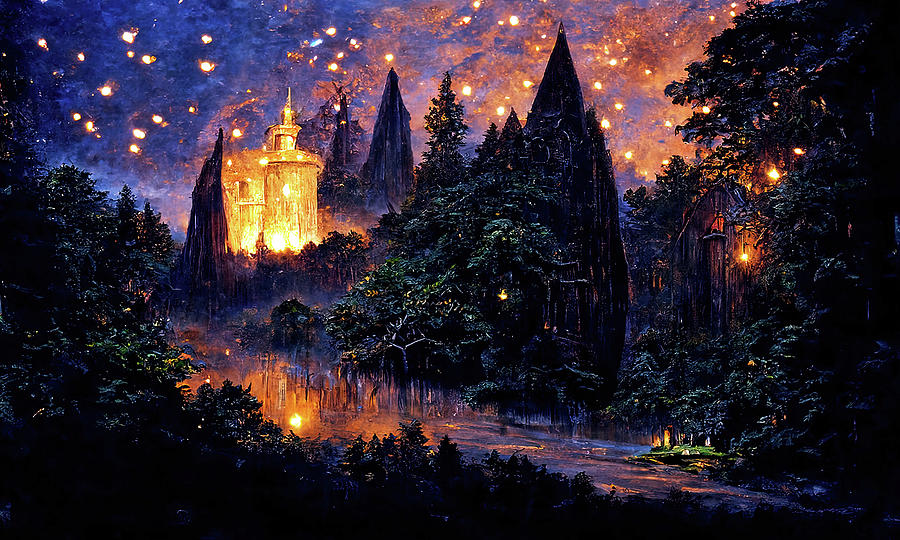 City of Elves, 05 Painting by AM FineArtPrints