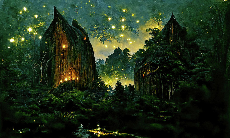 City of Elves, 06 Painting by AM FineArtPrints