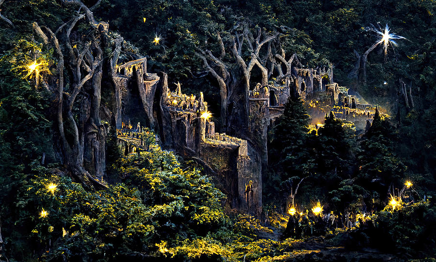 City of Elves, 14 Painting by AM FineArtPrints