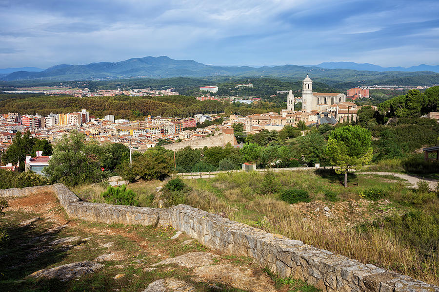 City of Girona Hilltop Cityscape Photograph by Artur Bogacki