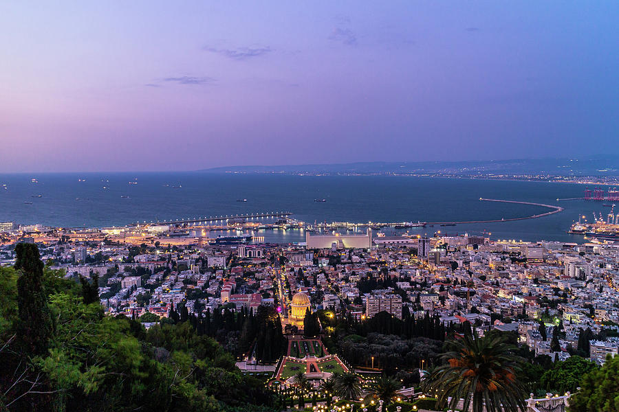 city of Haifa Panorama Photograph by Mati Krimerman