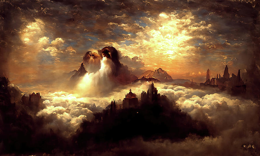 City of Heaven, 01 Painting by AM FineArtPrints