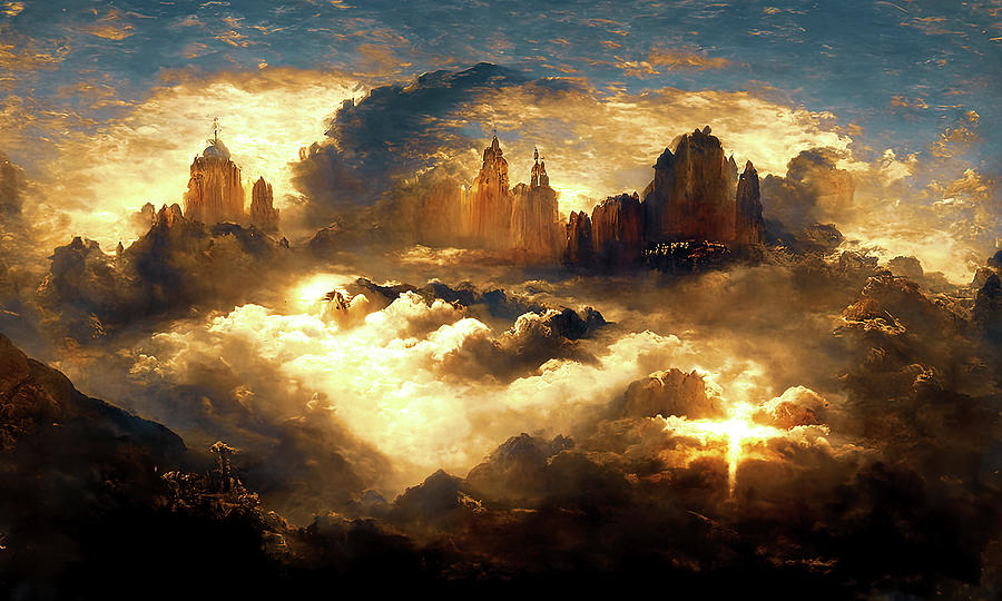 City of Heaven, 03 Painting by AM FineArtPrints