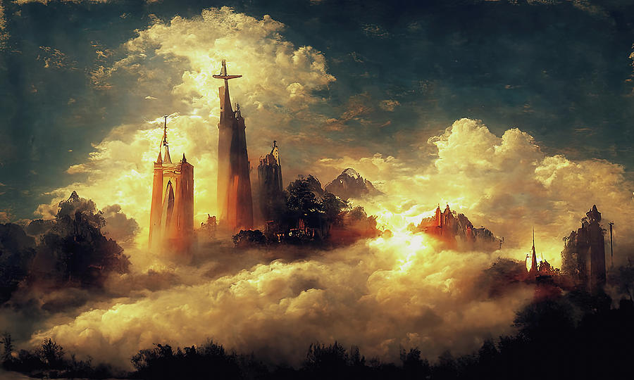 City of Heaven, 04 Painting by AM FineArtPrints