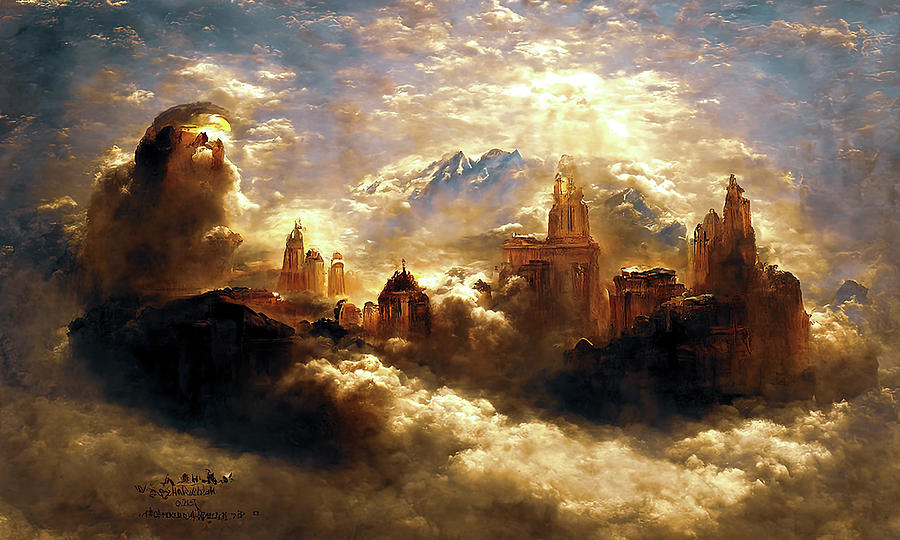City of Heaven, 05 Painting by AM FineArtPrints