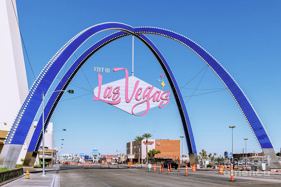 City of Las Vegas Gateway Arch and Strat Macro Photograph by Aloha Art -  Fine Art America