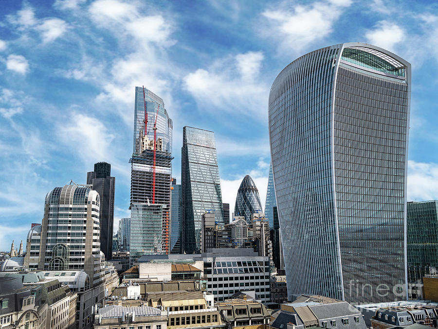 City of London, cityscape of the financial and business district Photograph by Jane Rix