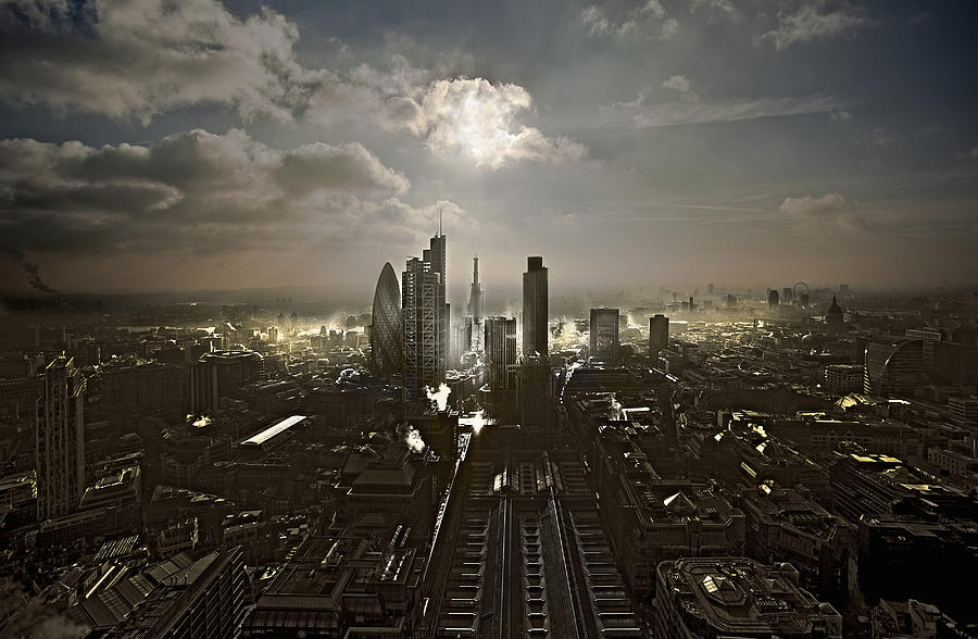 City of London facin South Photograph by Howard Kingsnorth