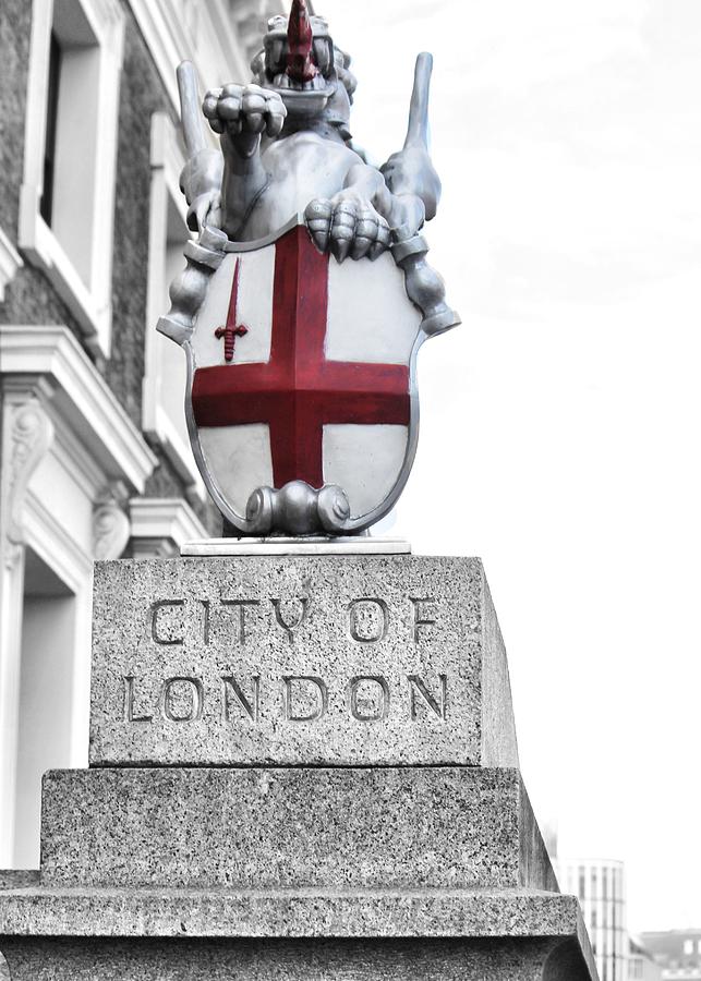 City of London Selective Color Photograph by Mary Pille