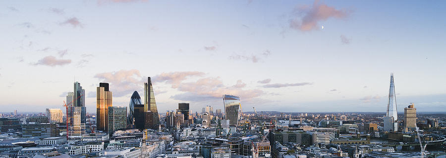 City of London skyline at sunset Photograph by Gary Yeowell