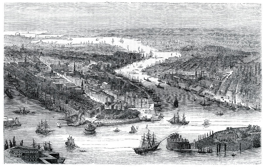 City of New York in 1860 Drawing by Duncan1890