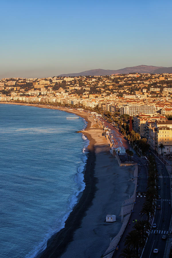 City of Nice at Aerial View Sunrise in France Photograph by Artur Bogacki