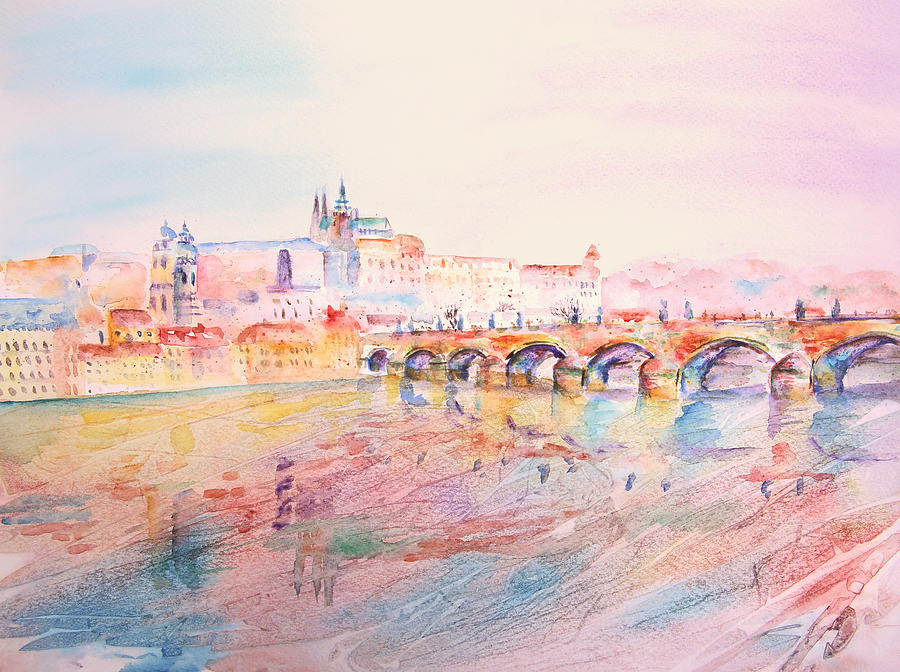 City of Prague Painting by Elizabeth Lock