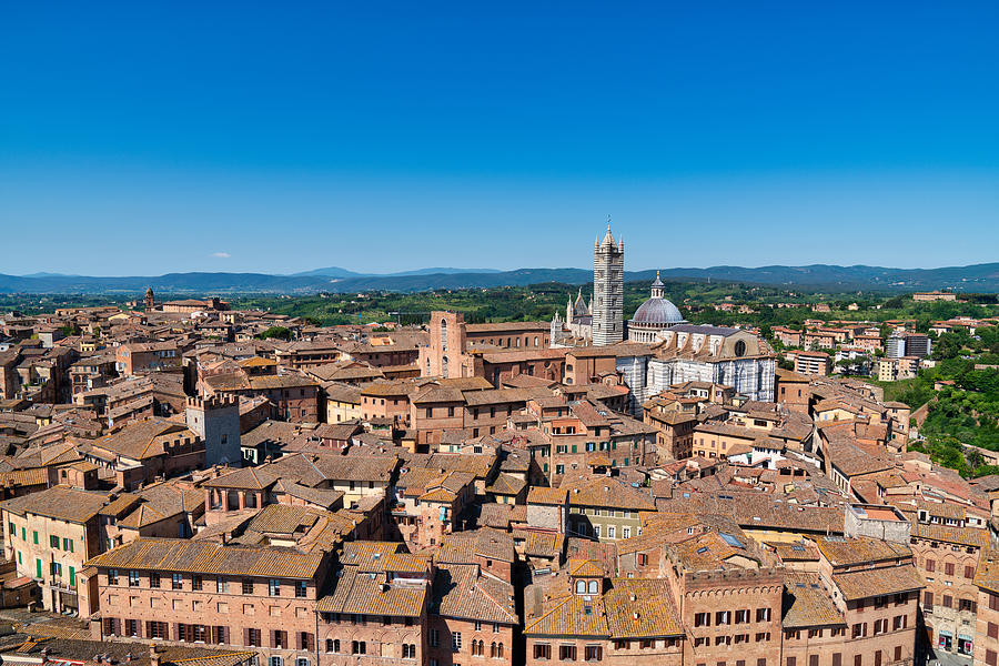 City of Siena and its Cathedral (Duomo) of Santa Maria Assunta, Tuscany Photograph by Mauro Tandoi