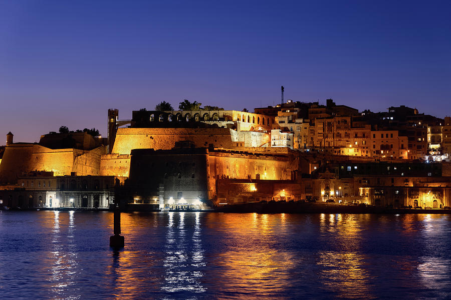 City of Valletta by Night in Malta Photograph by Artur Bogacki