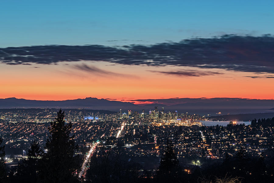 City of Vancouver from Burnaby Mountain Photograph by Michael Russell