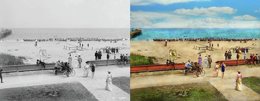 City - Palm Beach FL - Palm Beach Florida 1905 - Side by Side Photograph by Mike Savad