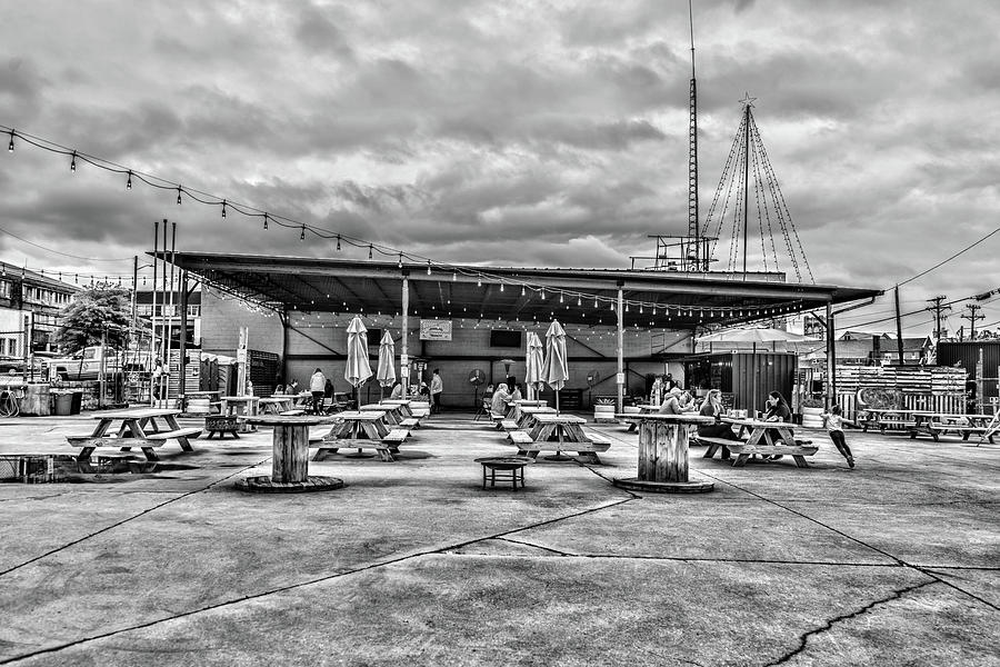 City Picnic Black and White Photograph by Sharon Popek
