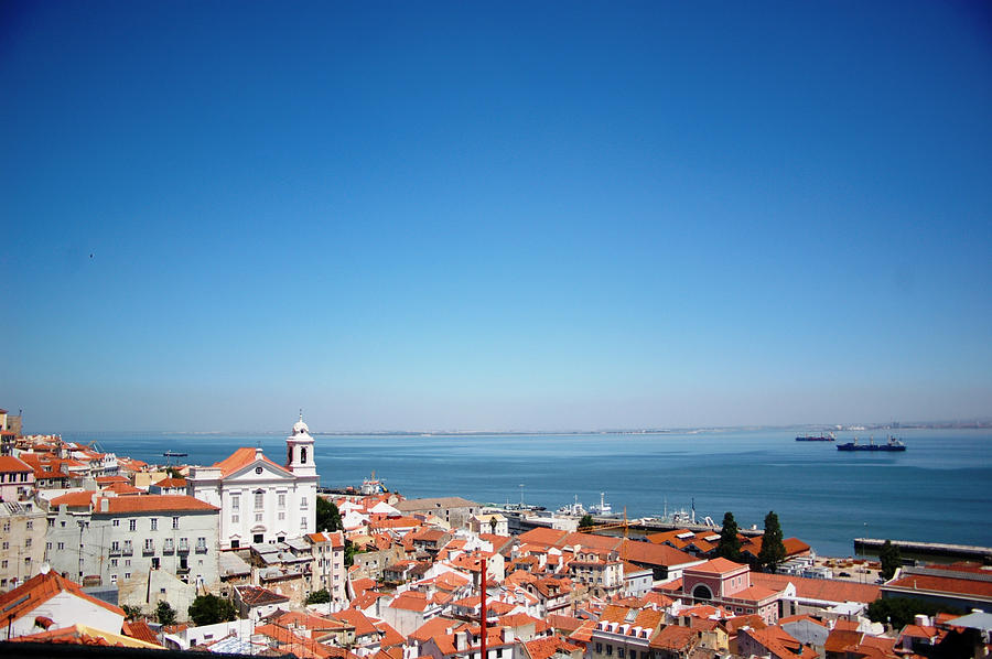 City roofs by river in Lisbon Photograph by Loreto Cantero López - LCL-