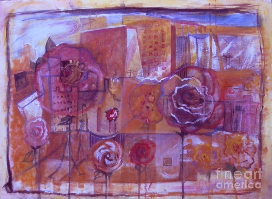 City Roses Painting by Cherie Salerno