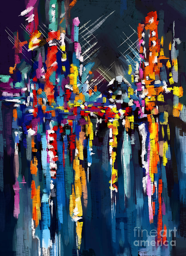 City Scape 2 Painting by Tim Gilliland