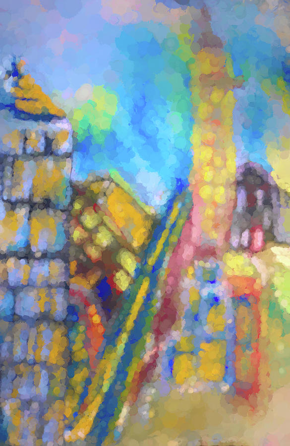City Scapes Abstract Pastel by Cathy Anderson