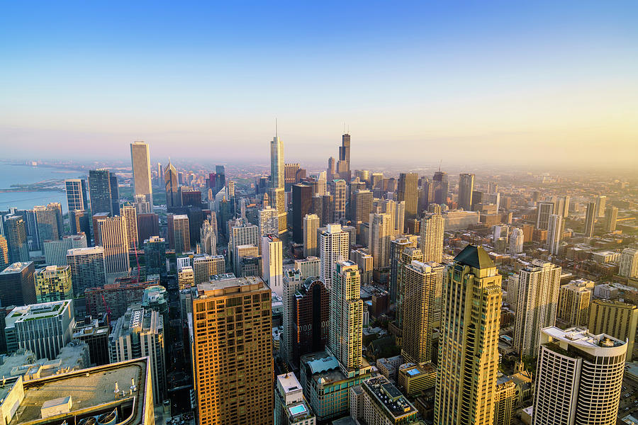 City skyline, Chicago Photograph by Fraser Hall - Fine Art America