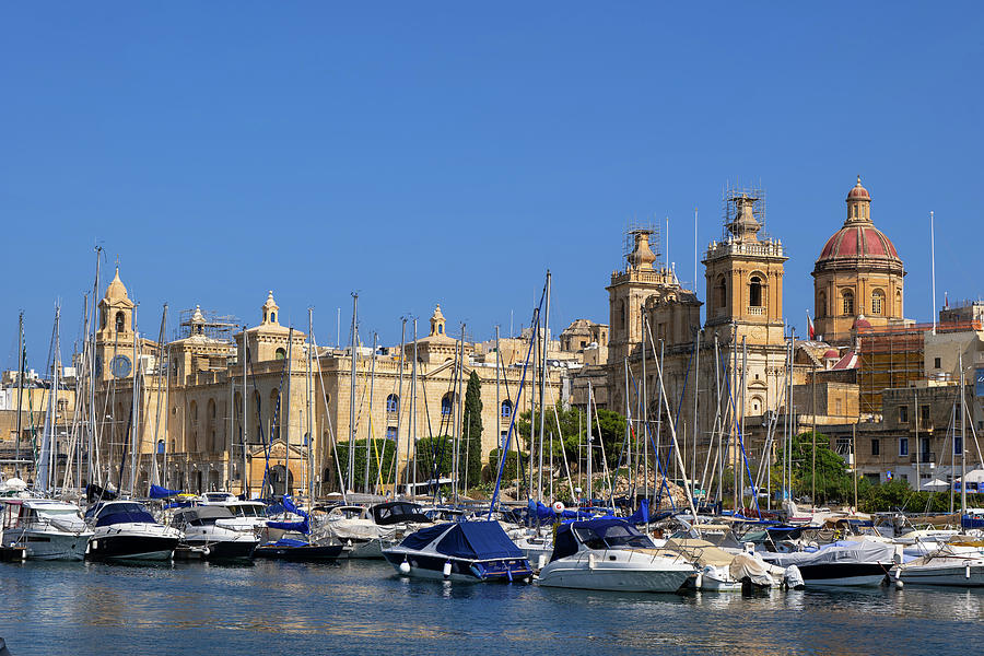 City Skyline of Birgu in Malta Photograph by Artur Bogacki