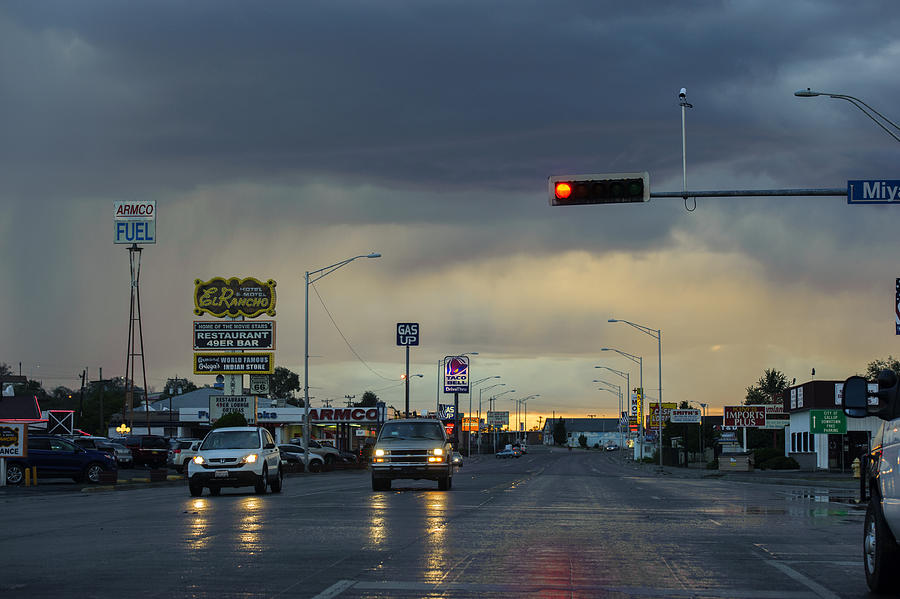 City street and traffic at Gallup, New Mexico, USA Photograph by Feifei Cui-Paoluzzo