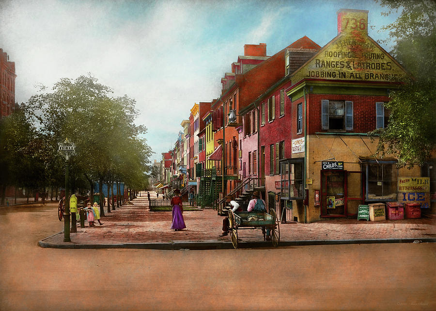 City - Washington DC - The little grocer 1901 Photograph by Mike Savad