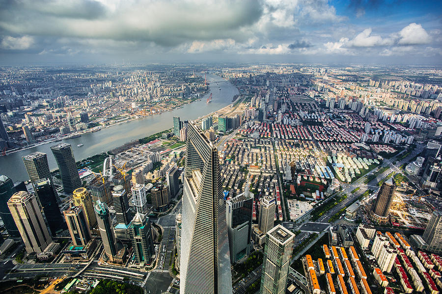 Cityscape From Airview Photograph by Danny Hu