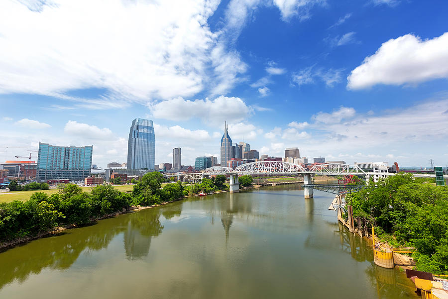 Cityscape: Nashville Tennessee Skyline Daytime Photograph by JodiJacobson
