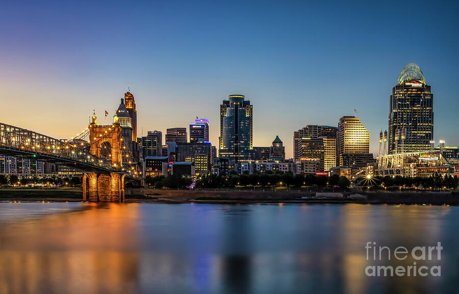 Cityscape of Cincinnati II Photograph by Shelia Hunt