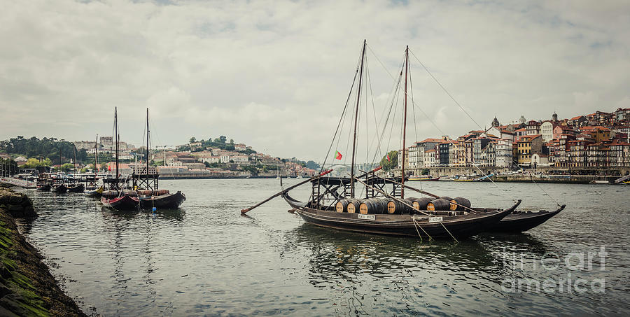 cityscape of Porto, cityscape of Porto, Portugal at the Douro River.Portugal at the Douro River. Photograph by Perry Van Munster