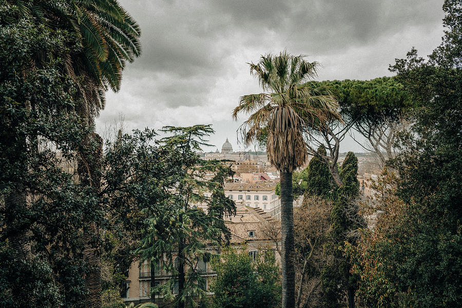 Cityscape of Rome from Terrazza del Pincio Photograph by Benoit Bruchez