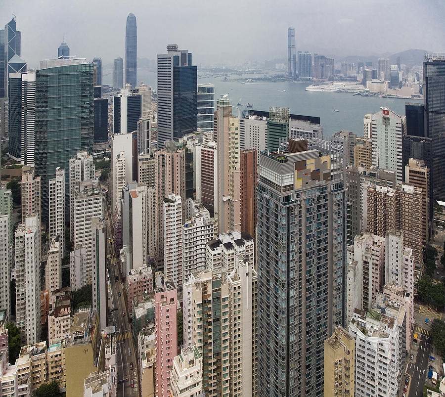 Cityscape of Wanchai, Hong Kong, China Photograph by David Henderson