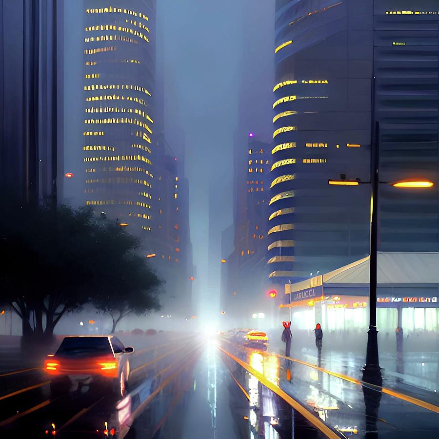 Cityscapes 79 Digital Art by Fred Larucci