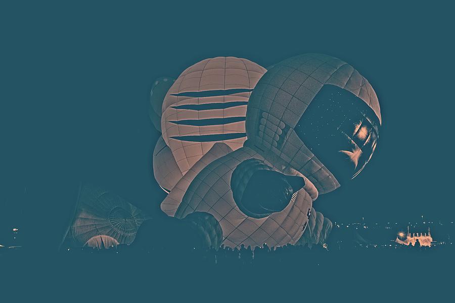 Up Movie Digital Art - Cityscapes  Spaceman Albuquerque  International Balloon Fiesta NM P10r by Otri Park