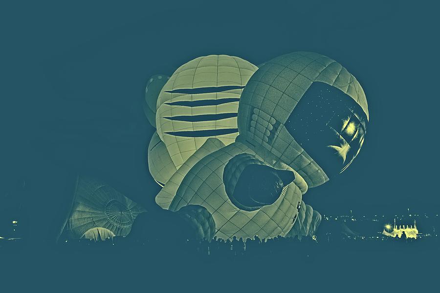 Up Movie Digital Art - Cityscapes  Spaceman Albuquerque  International Balloon Fiesta NM P10t by Otri Park