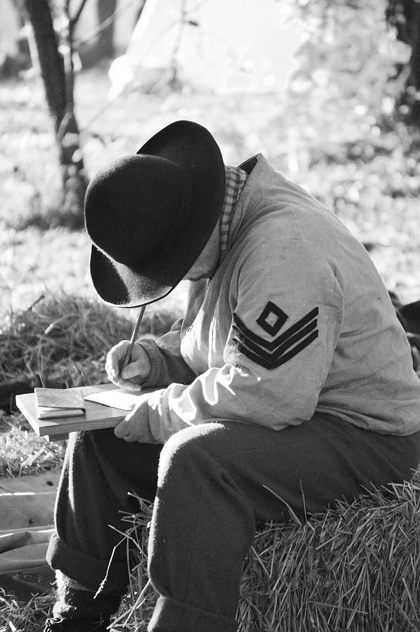 Cival war soldier writing home Photograph by Renee' Townsend - Fine Art ...