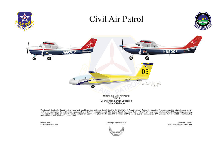 Civil Air Patrol Council Oak Senior Squadron Digital Art by Arthur Eggers