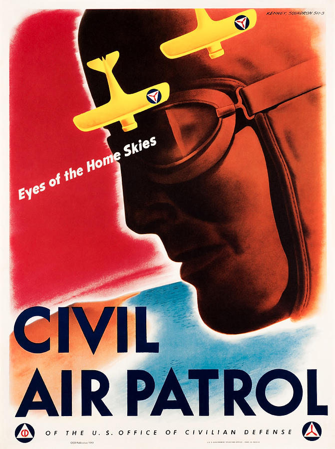 Civil Air Patrol - Eyes Of The Home Skies - WW2 1943 Painting by War Is Hell Store