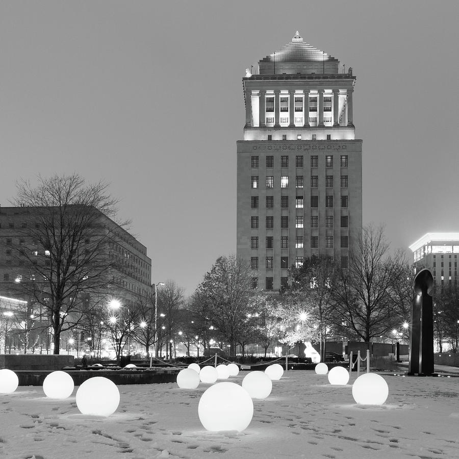 Civil Courts building in winter Photograph by Scott Rackers