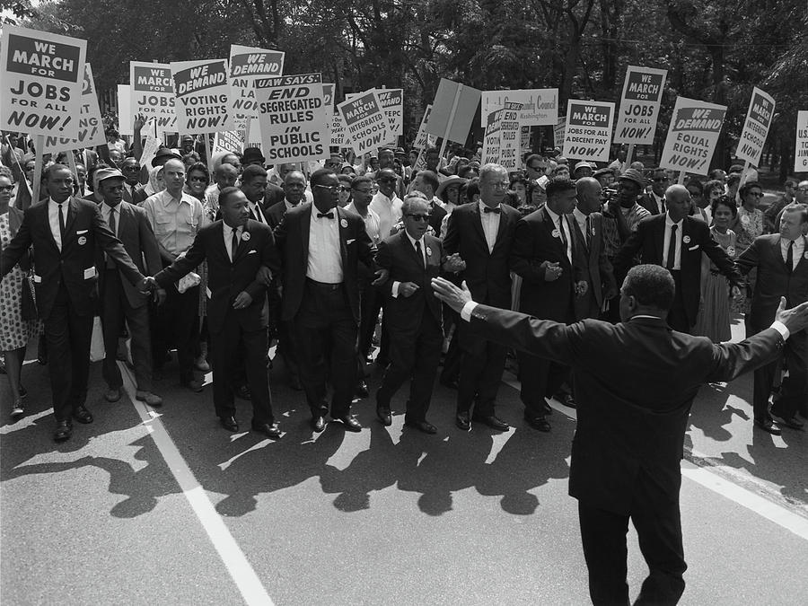 Black And White Photograph - Civil Rights March on Washington, D C 1963 by US Archives