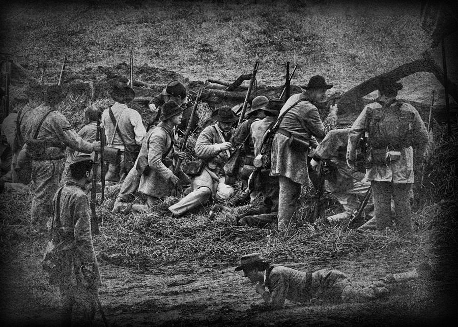 Civil War battle scene Photograph by James Mayo - Pixels